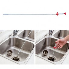 Drain Snake Hair Sink and Drain Clog Cleaning Relief Remover tool Barbed Gripper Sink Dredge Pipeline Hook Cleaner Toilet Kitchen Cleaning Tools(60cm/23.62inch) - B07H14LVWV